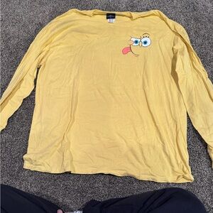 Yellow Kids Long Sleeve Shirt SpongeBob
